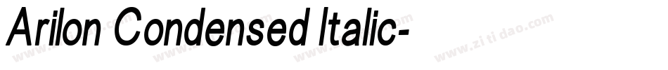 Arilon Condensed Italic字体转换